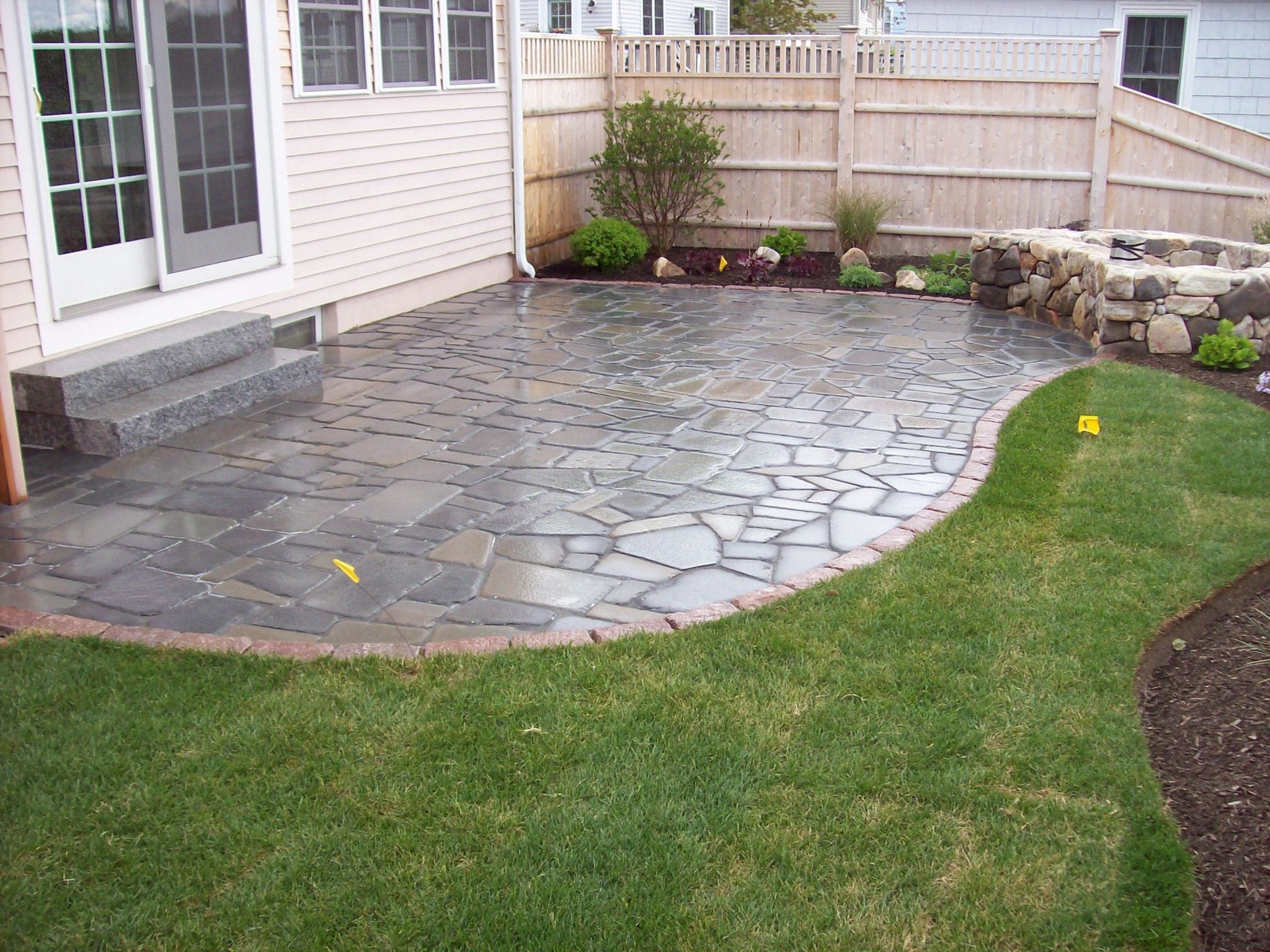 Blue Stone Patio and Lanscaping