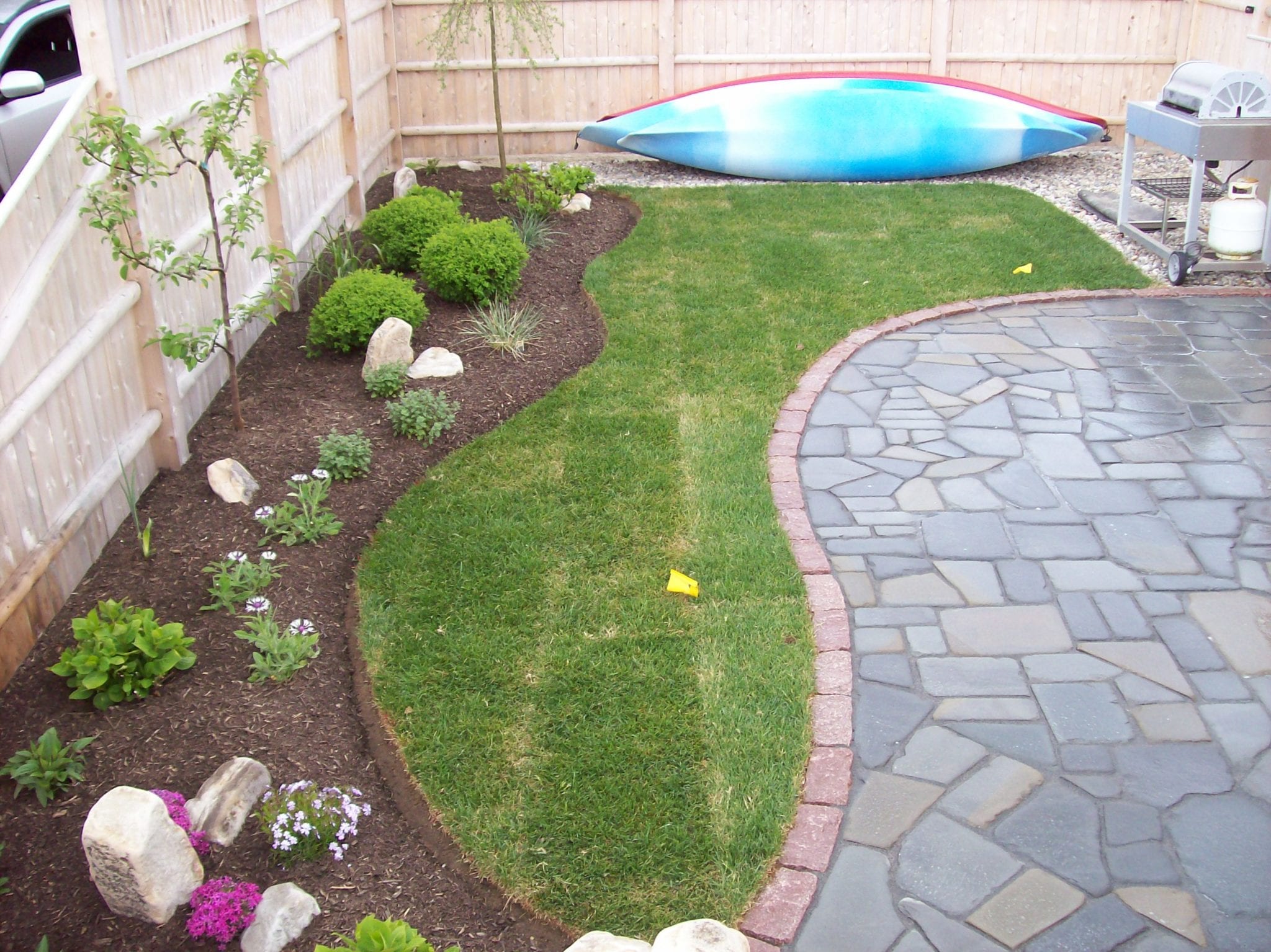 Blue Stone Patio with landscaping