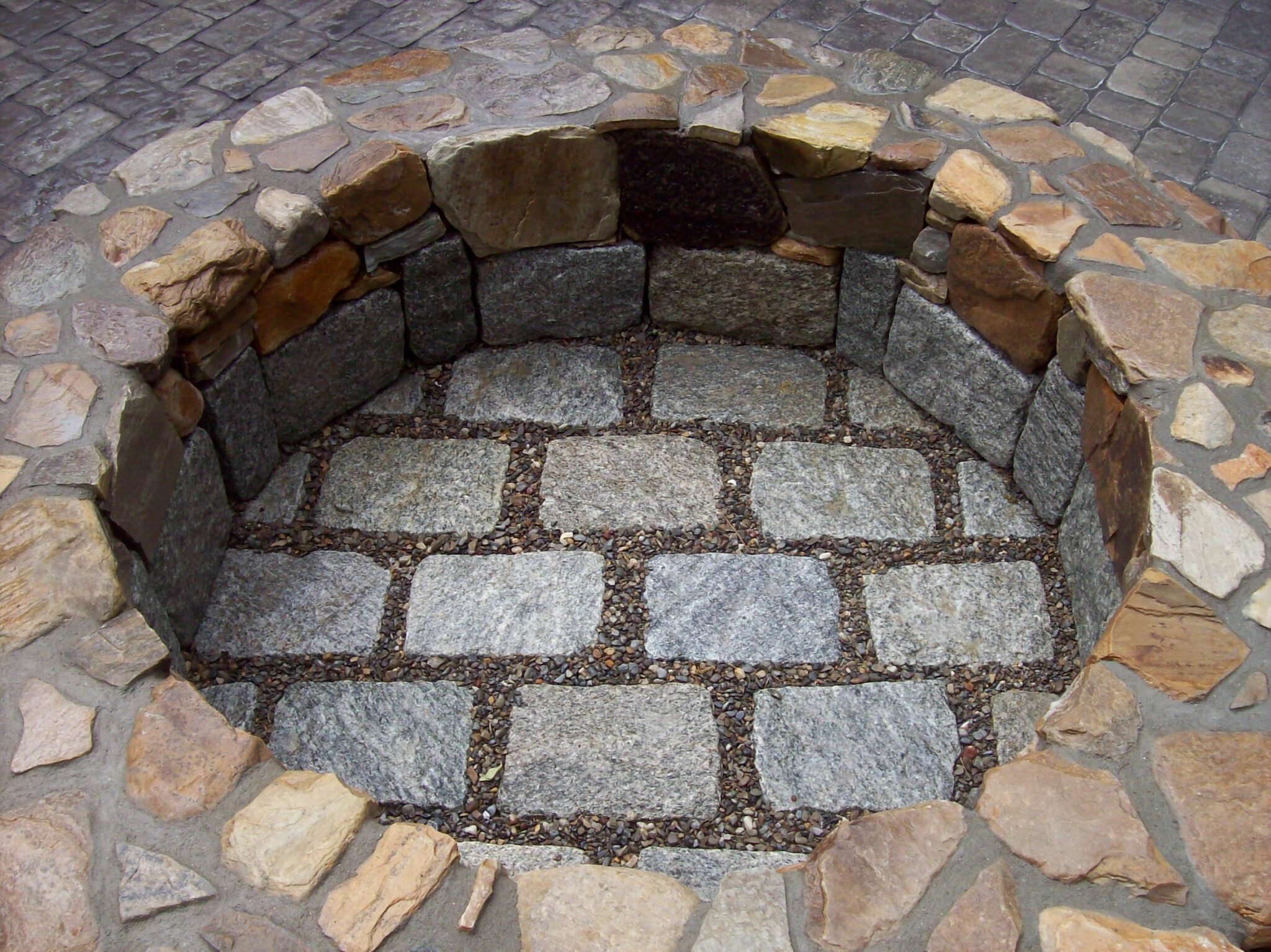 Veneer and stone patio