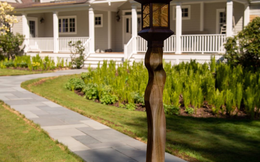 Stone walkway to beautiful house