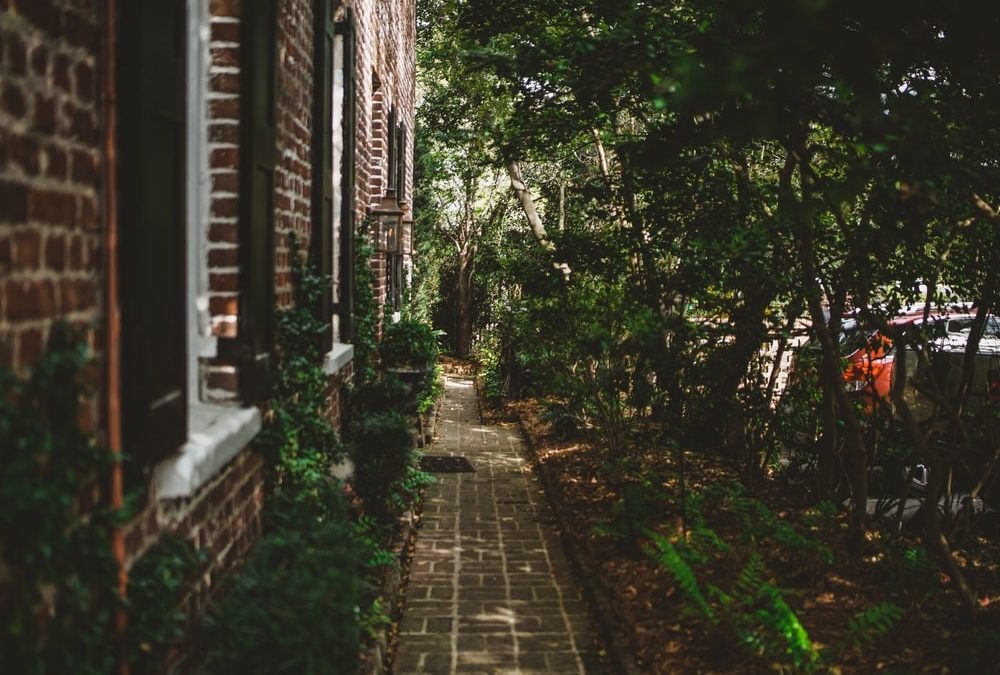 a-stone-walkway-outside-a-home