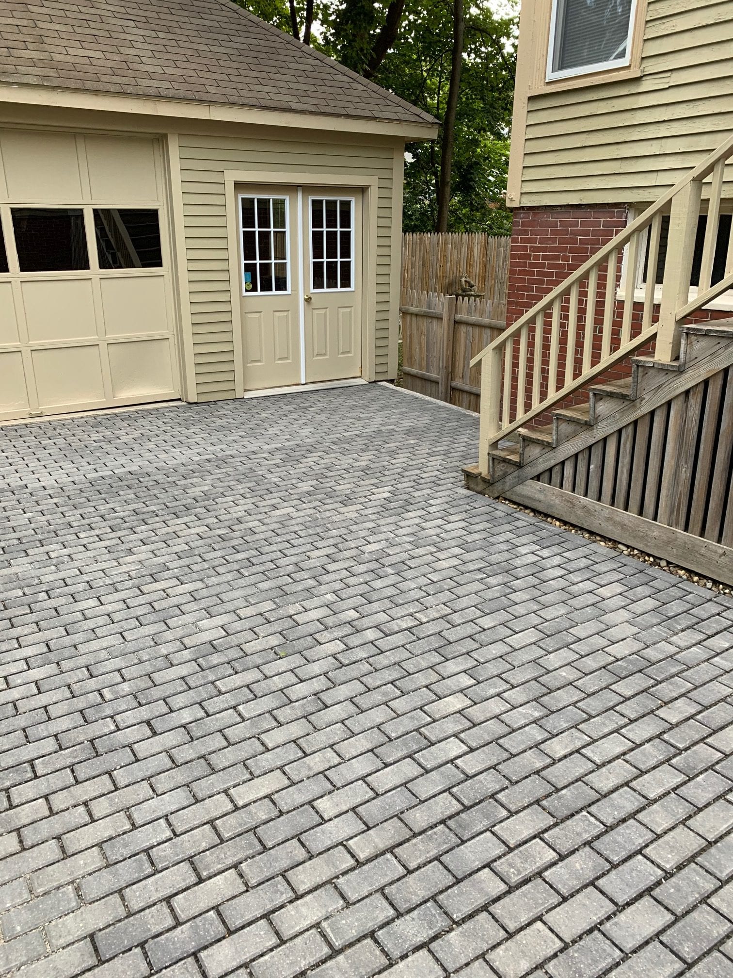 Stone Paver Driveway Edging (After)
