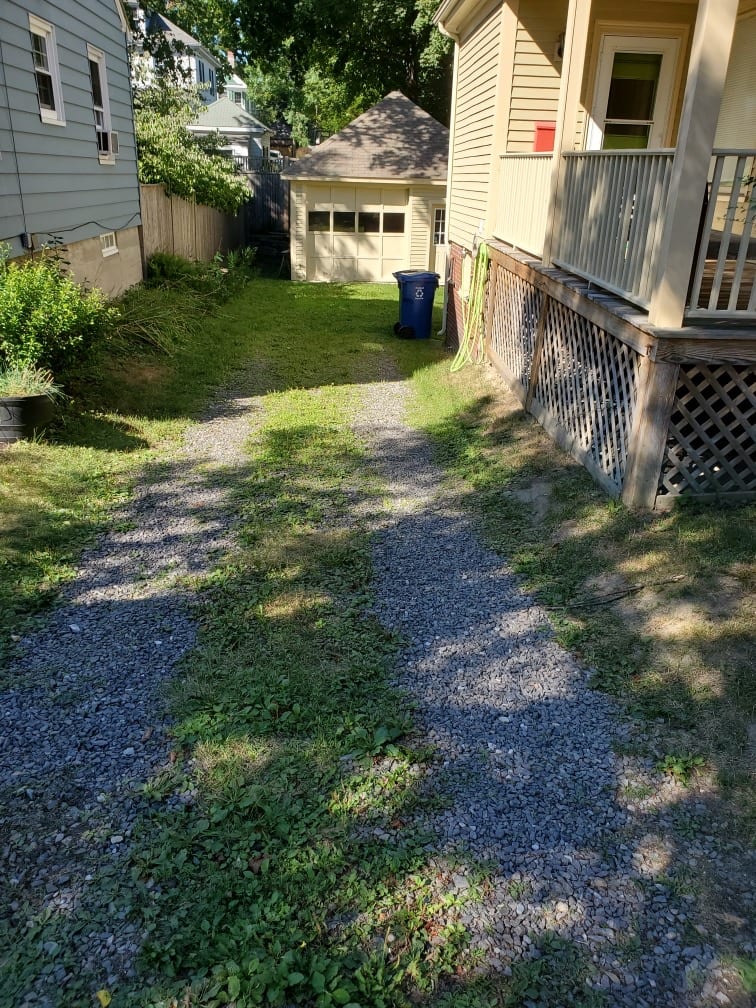Over Grown Gravel Driveway (Before)