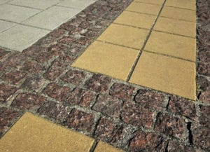 stone pavement in a front yard