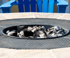 patio fire pit with grill for cooking