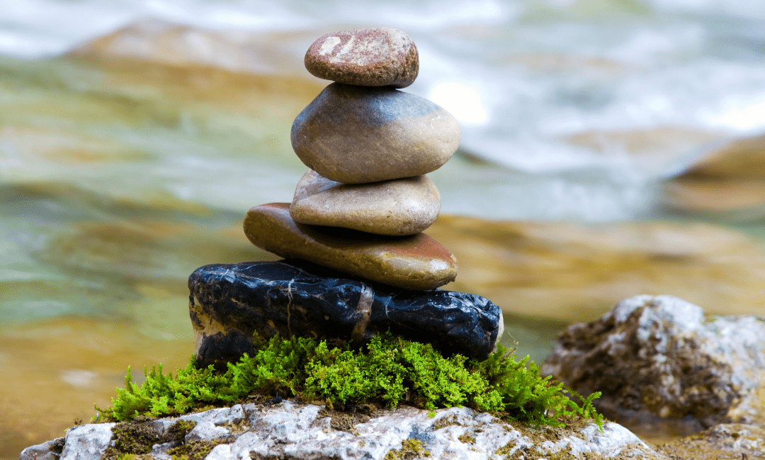 Rocks being used to in Feng Shui for landscaping