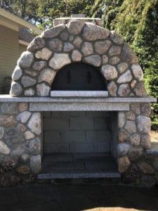 Outdoor fireplace and oven