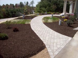 A home with a balanced hardscape and softscape