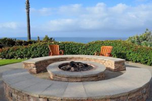  A natural stone fireplace