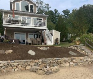 Large stones in Maine Landscaping