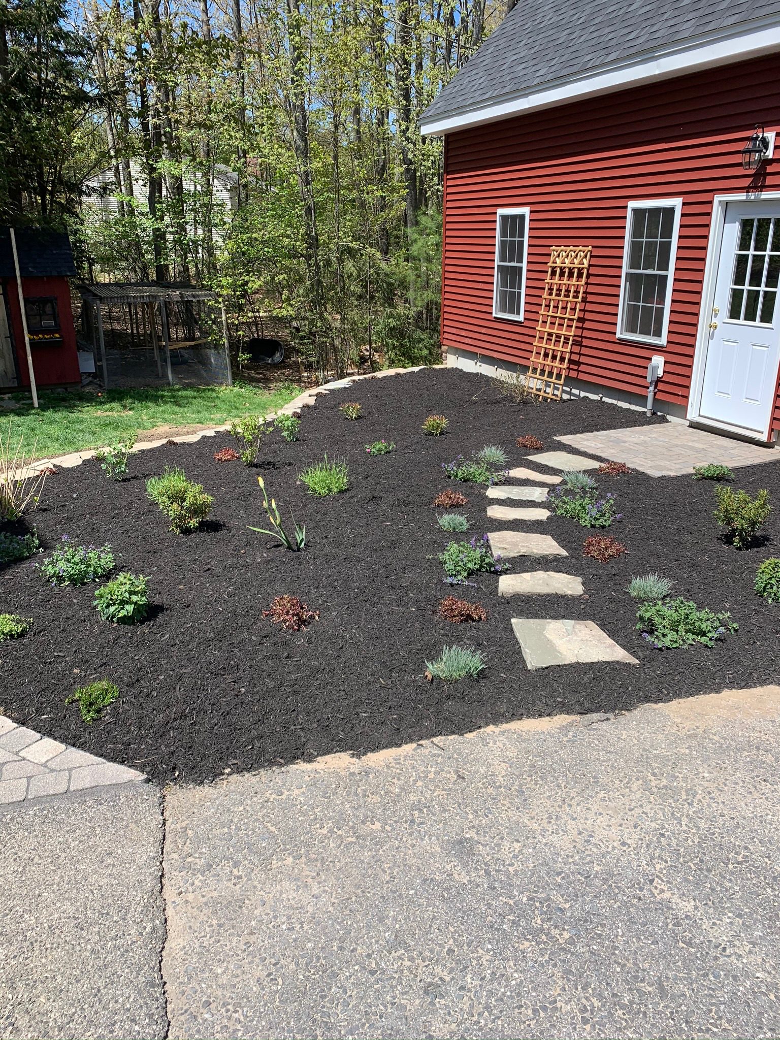 landscaped walkway