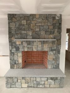 stone fireplace