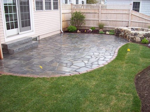 Landscape design by Stone Solutions Maine