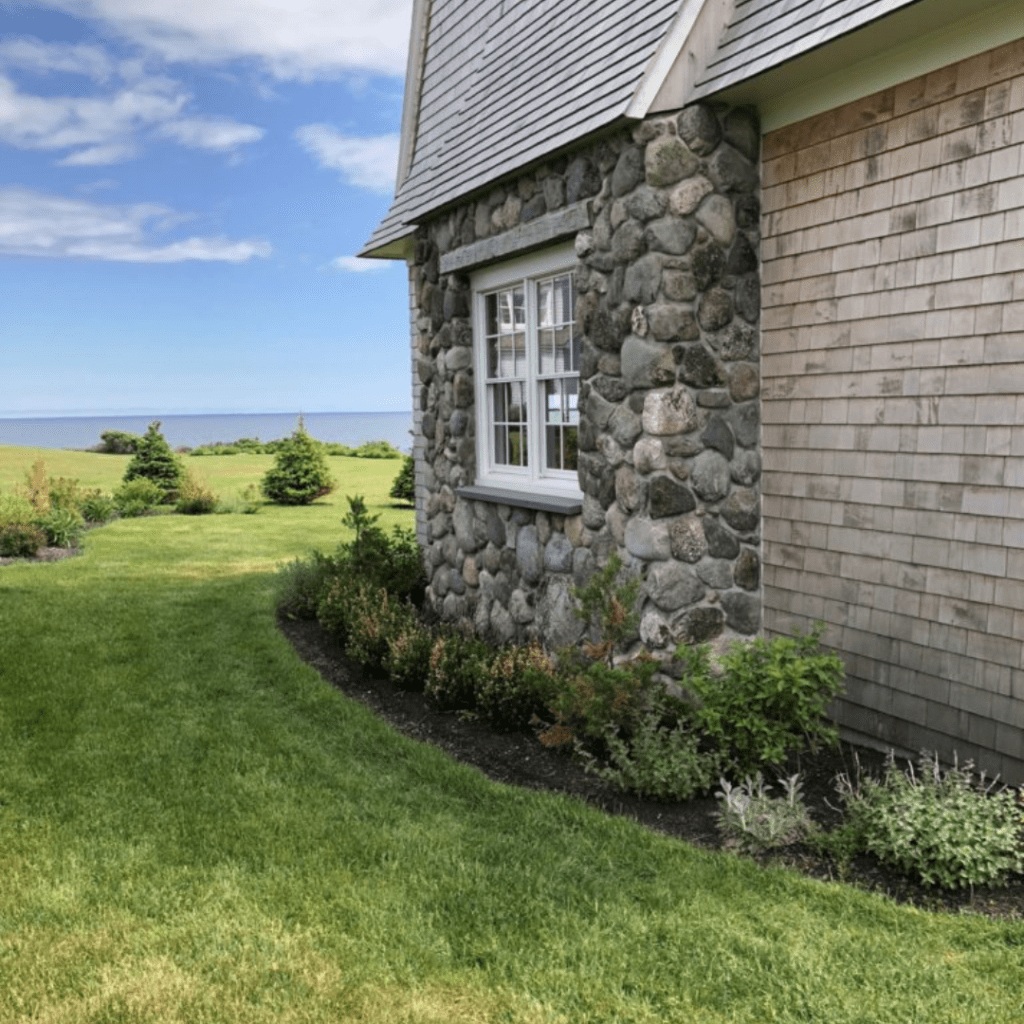 stone veneer exterior on home