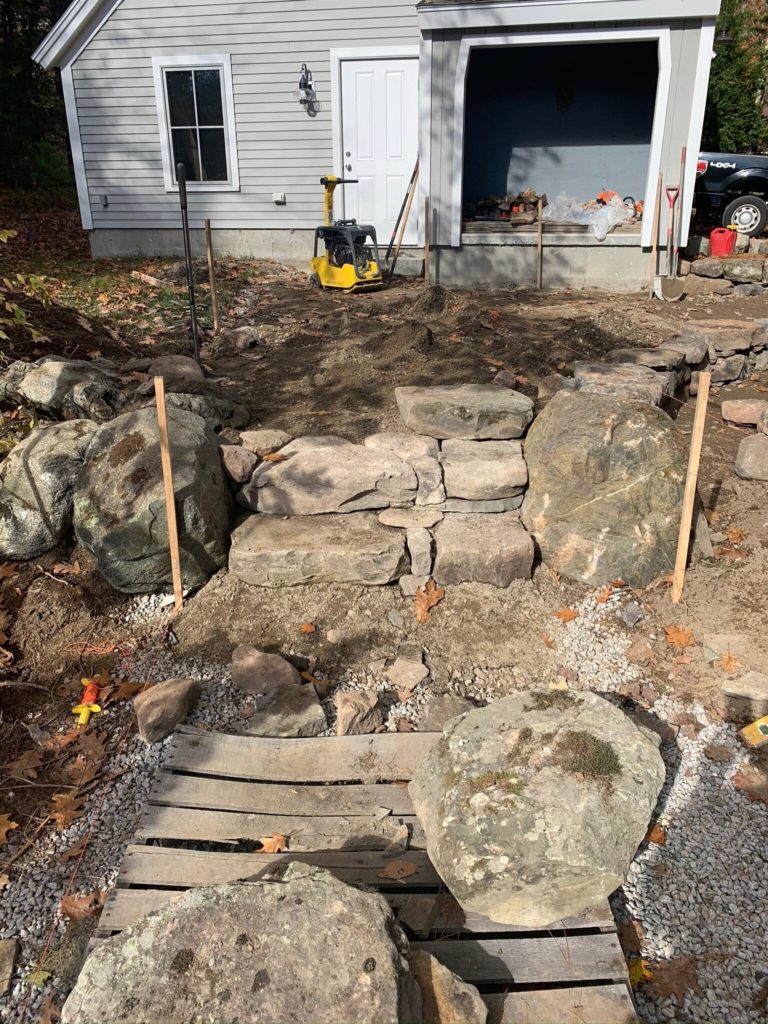 backyard during construction