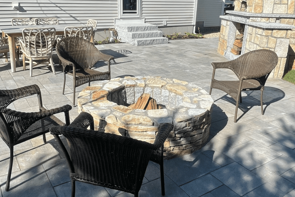 Stone Veneer Fire Pit