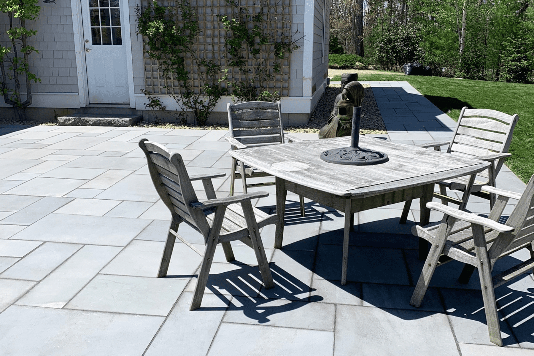 Blue Stone Patio with landscaping