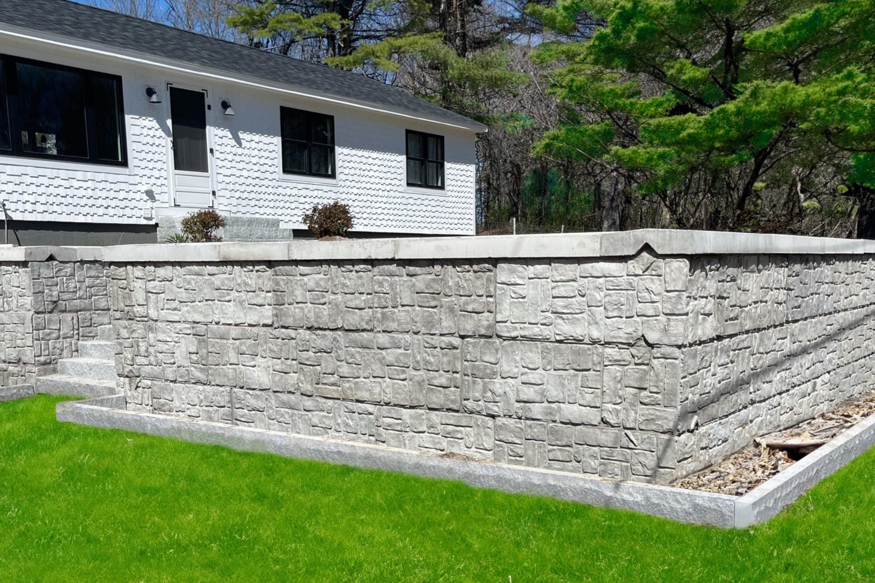 stone retaining wall