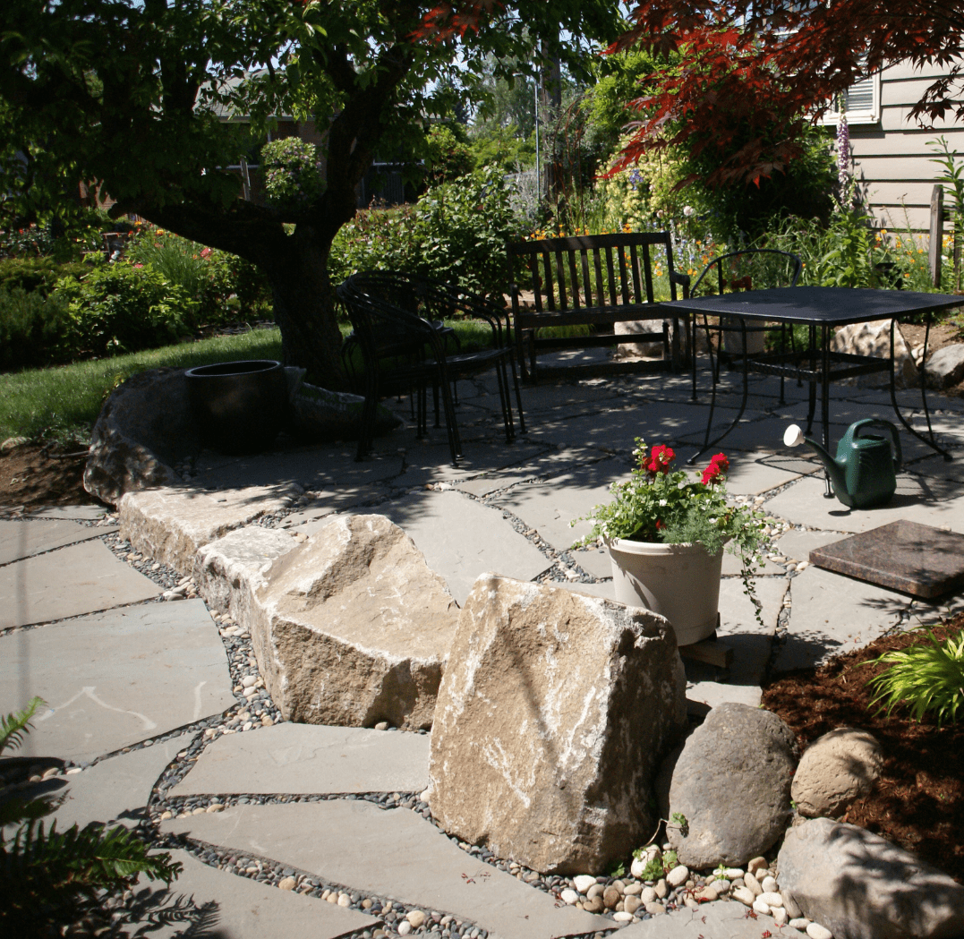 slate stone patio