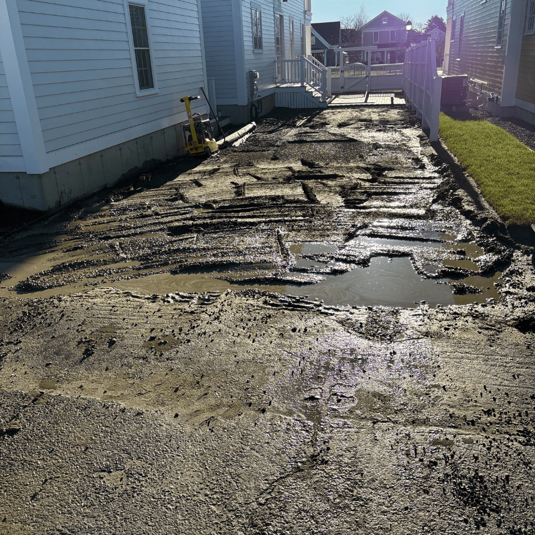 dirt patio space