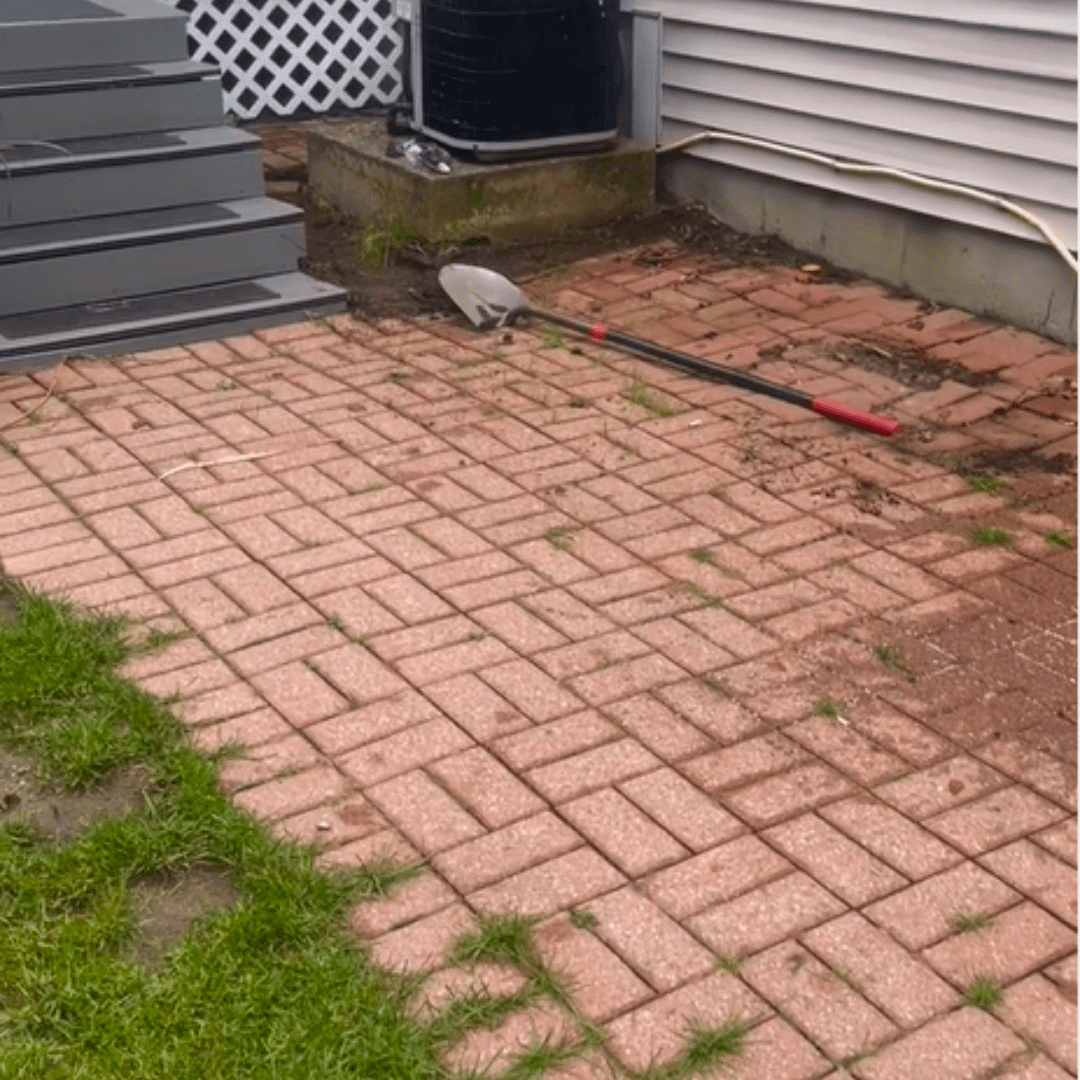 red brick patio