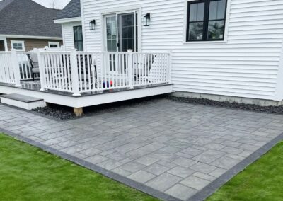 Decking over stone patio