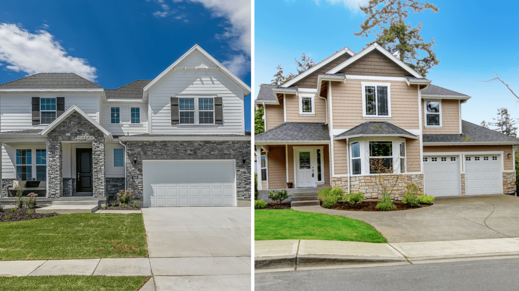 Natural stone siding on Maine home exterior