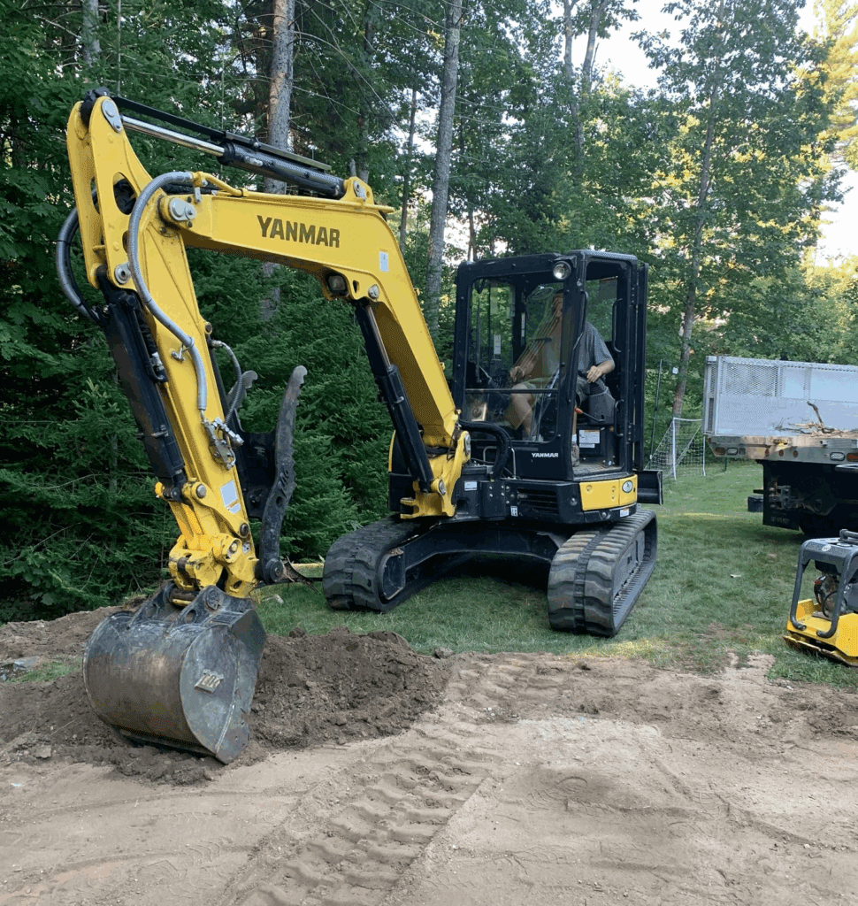 Excavator for Foundation and Base Construction