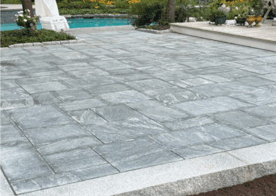 Granite patio with inground pool