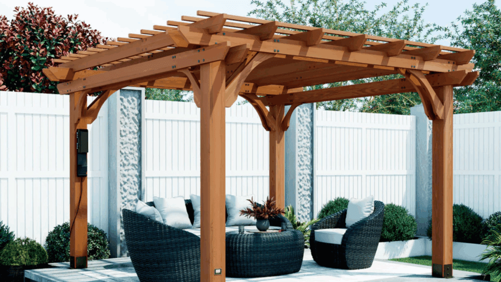 Cedar pergola