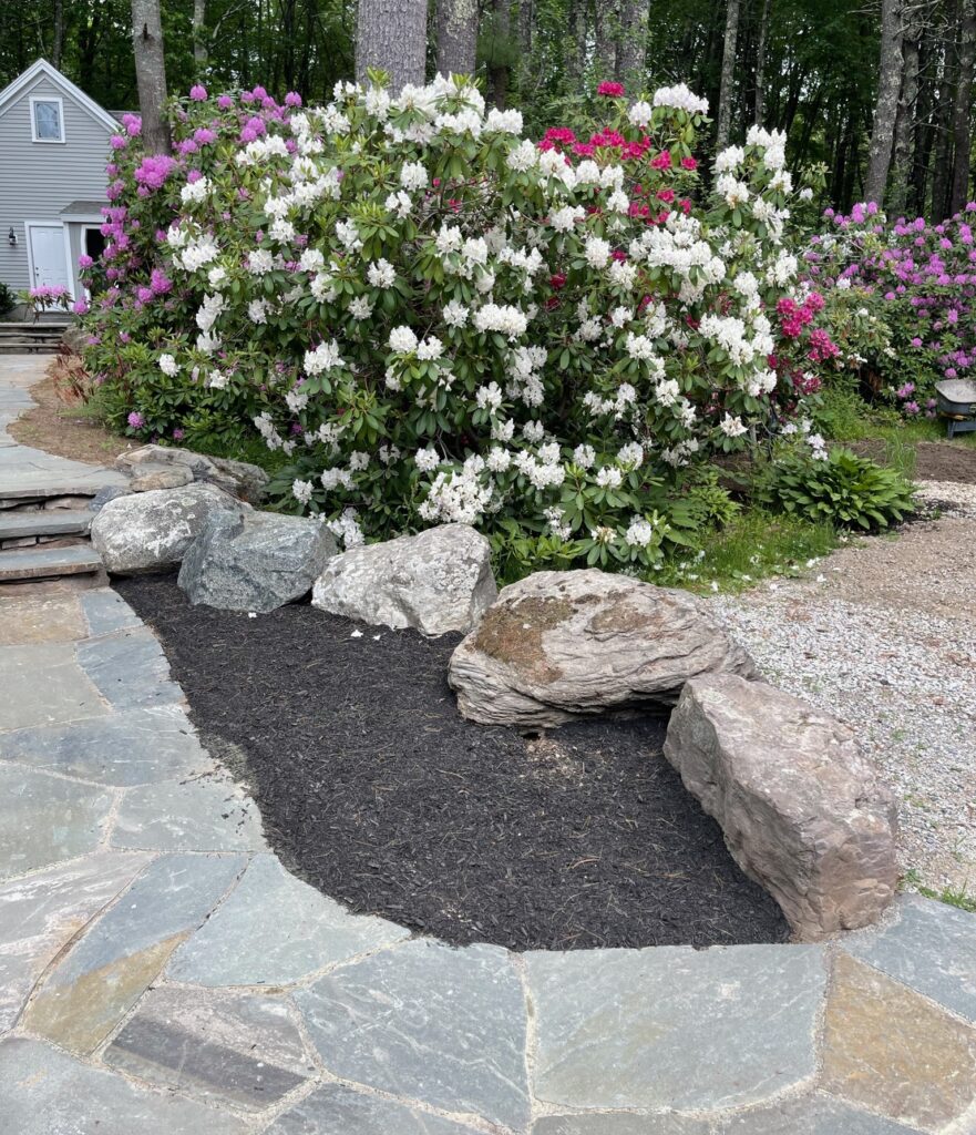Natural stone bluestone patio